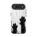 Black Ink Paw Print Tough Case