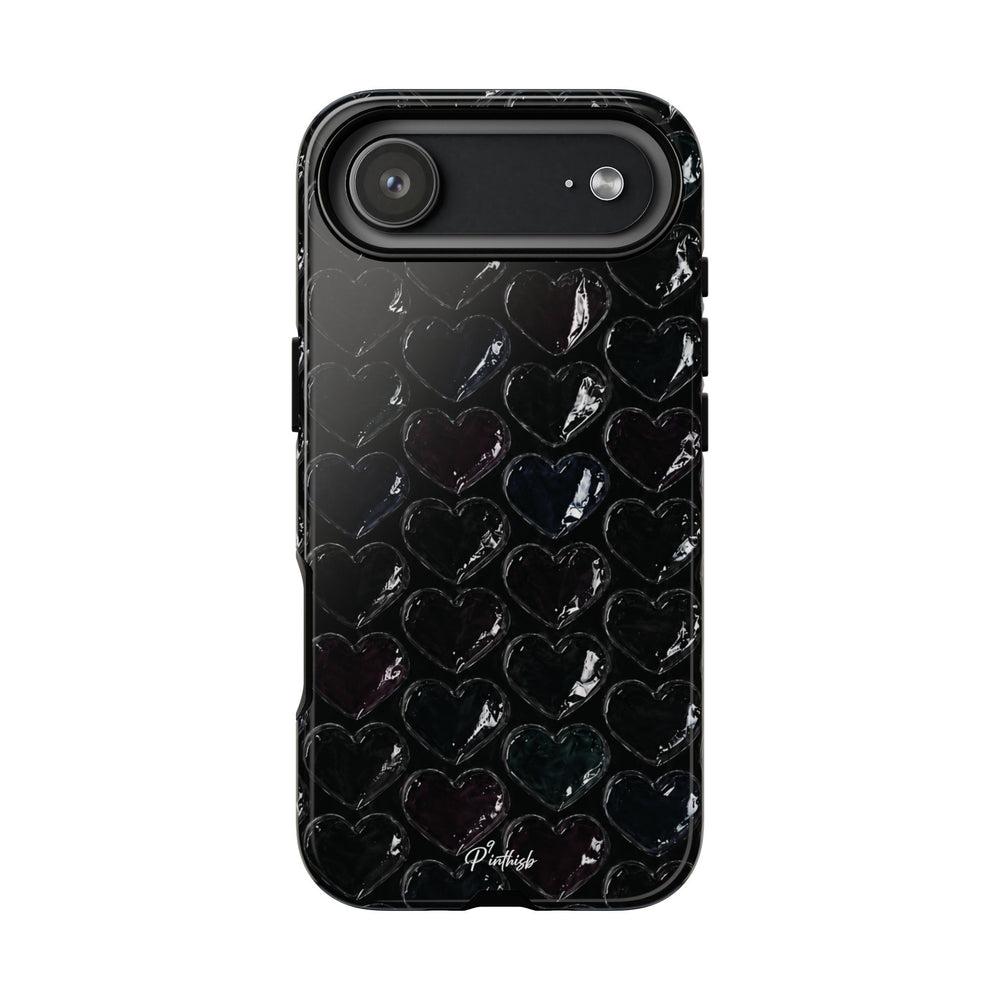 Black Pop Hearts Tough Case