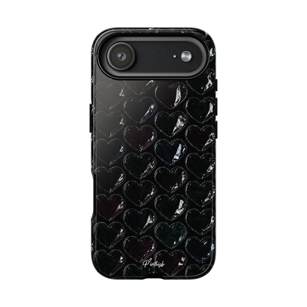 Black Pop Hearts Tough Case