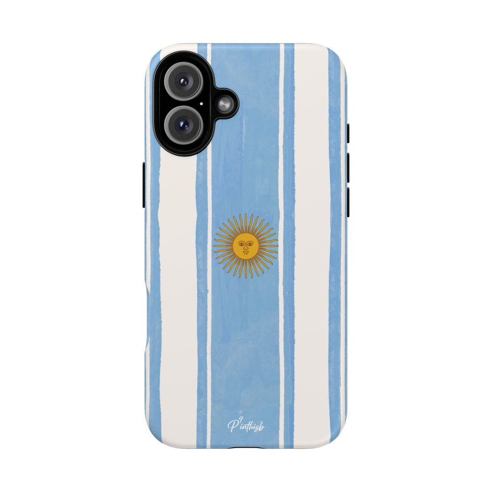 Argentina Flag Tough Phone Case – Blue White Striped Sun Protector