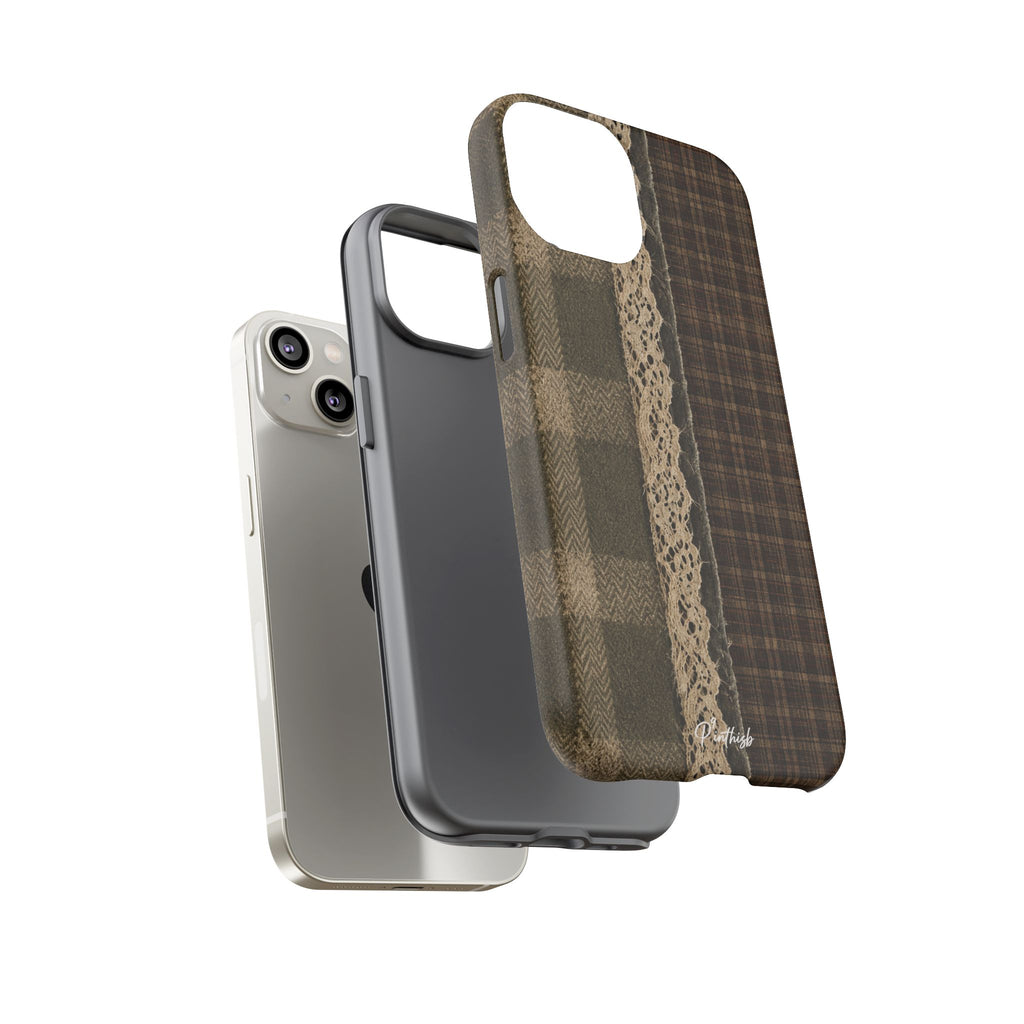 Plaid Lace Tough Phone Case