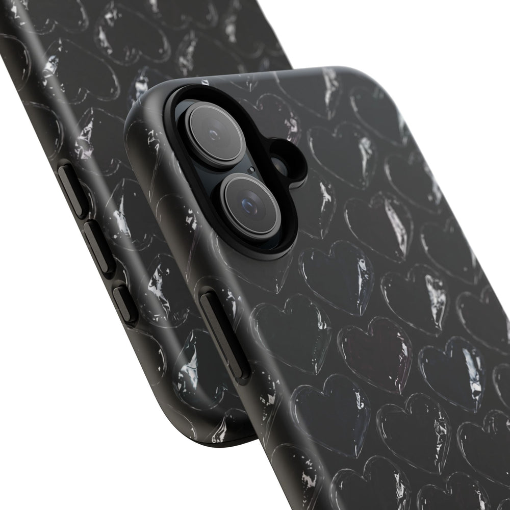 Black Pop Hearts Tough Case