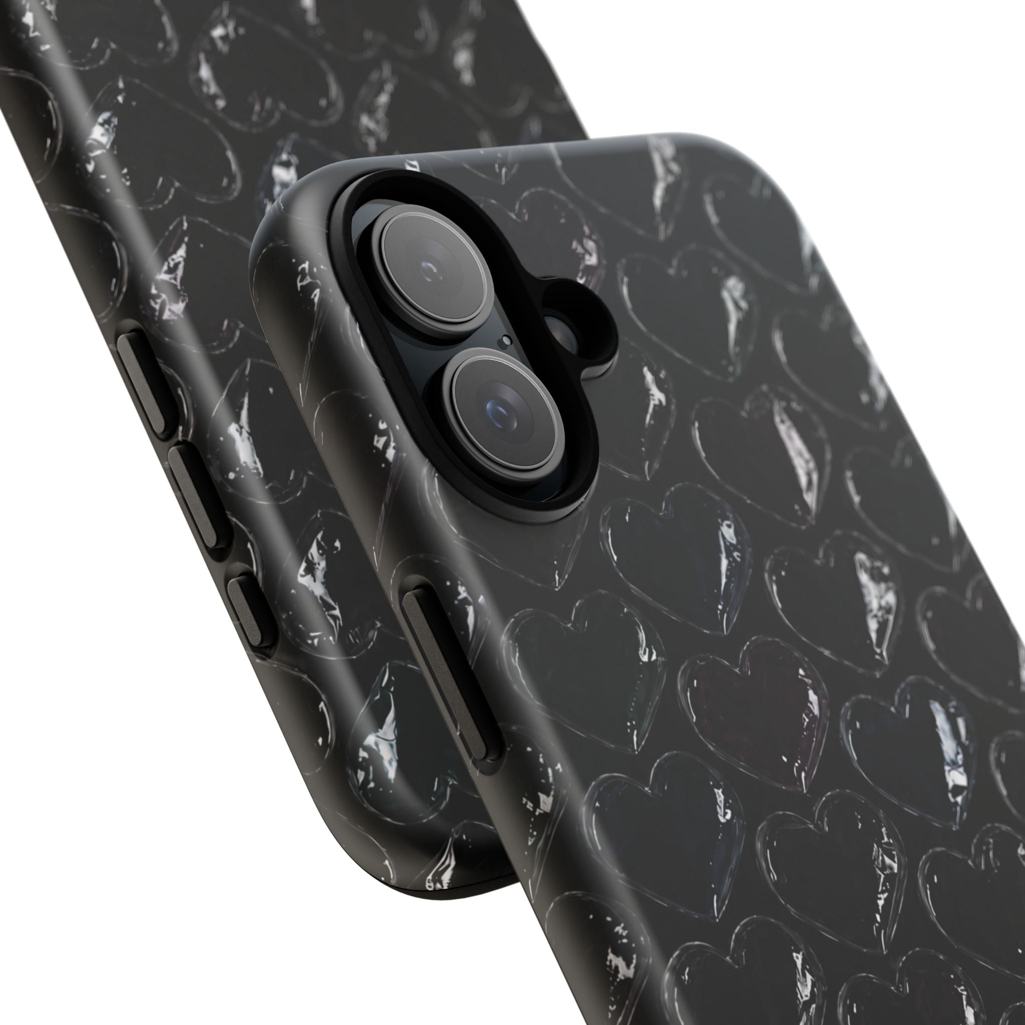 Black Pop Hearts Tough Case