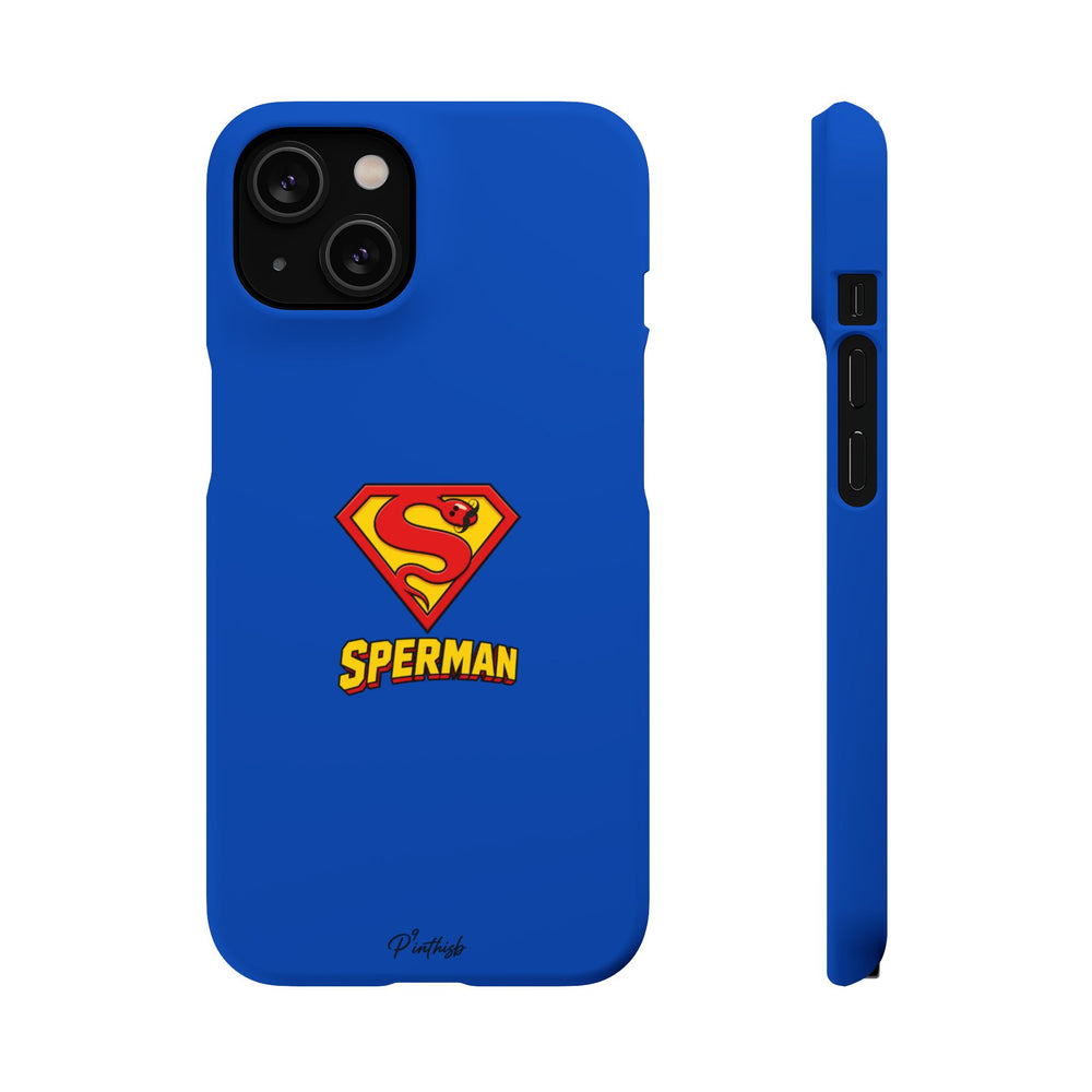 "SPERMAN" Parody Logo Snap Phone Case