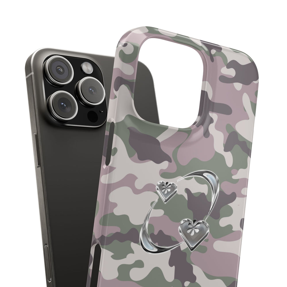 Camouflage Heart Snap Phone Case