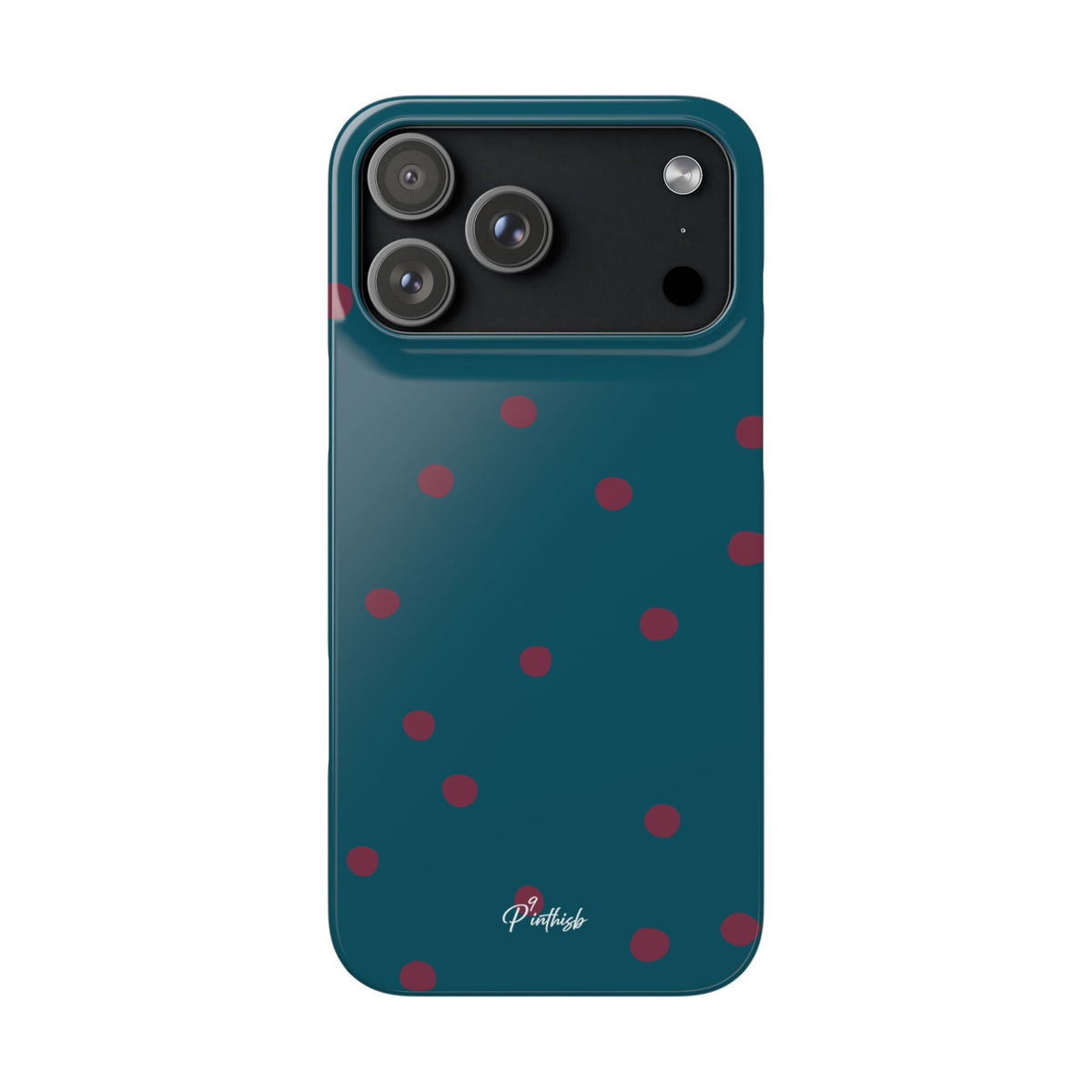 Teal & Burgundy Polka Dot Snap Phone Case