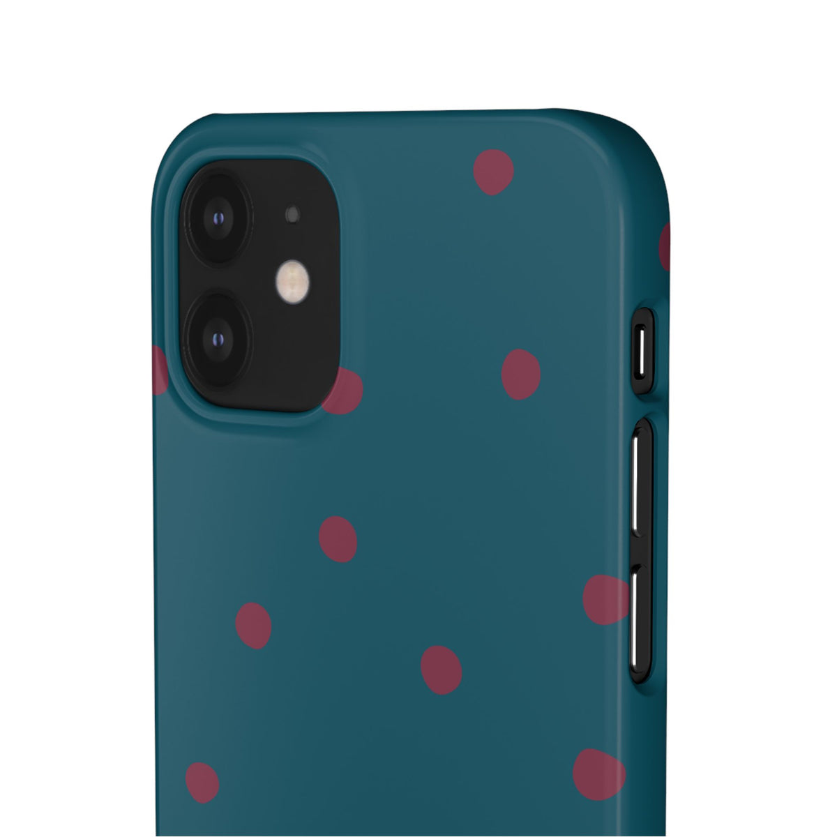 Teal & Burgundy Polka Dot Snap Phone Case