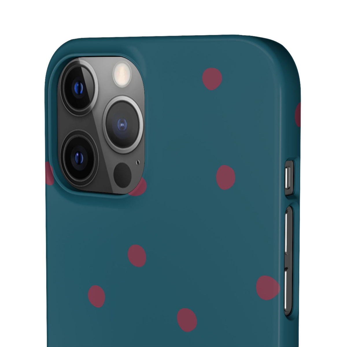 Teal & Burgundy Polka Dot Snap Phone Case