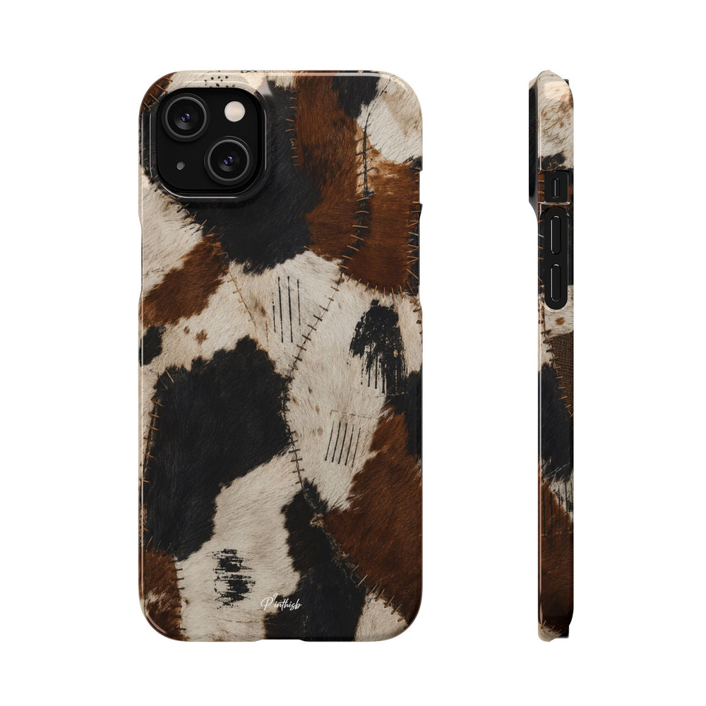 Brown & Black Animal Print Snap Case