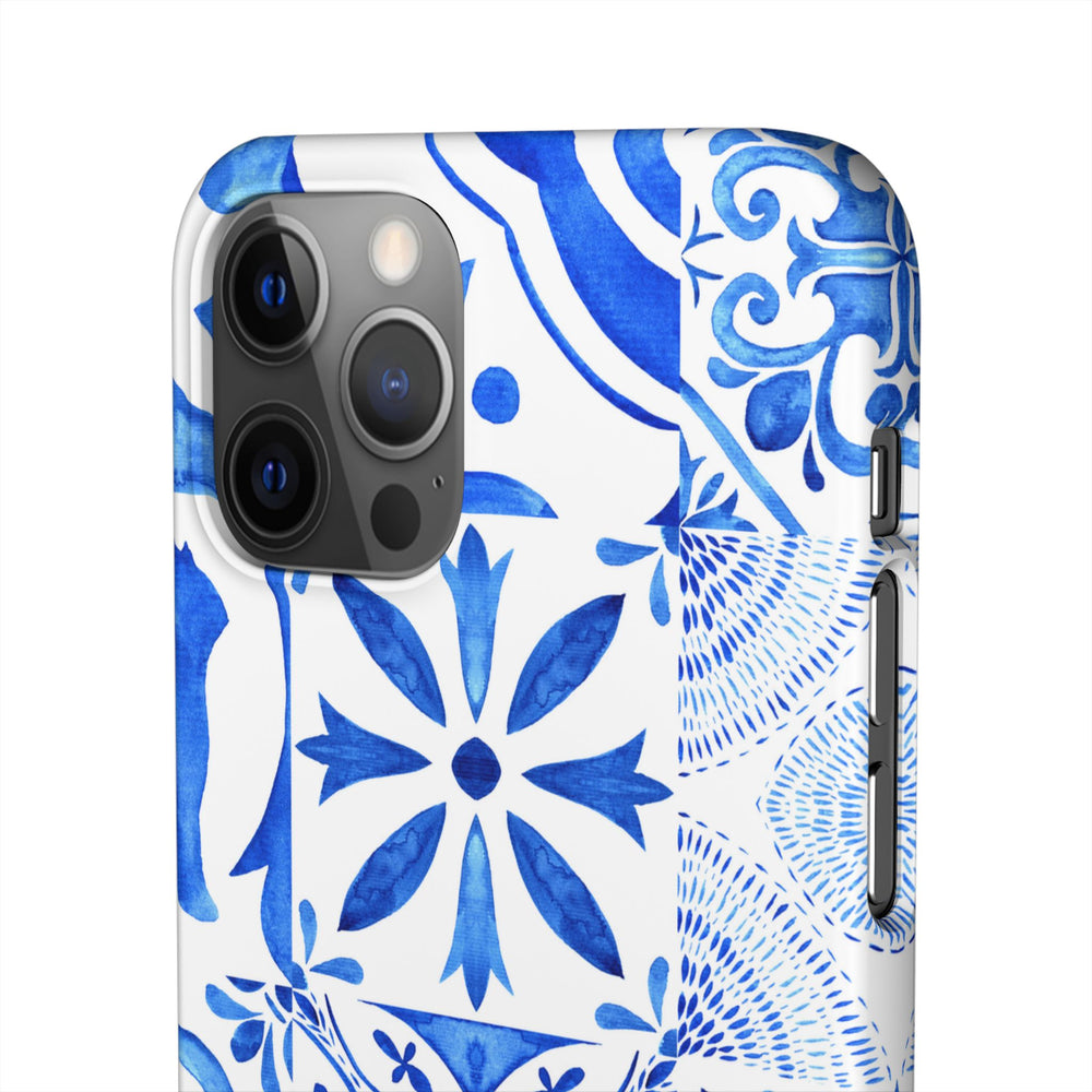 Blue Tile Pattern Snap Phone Case