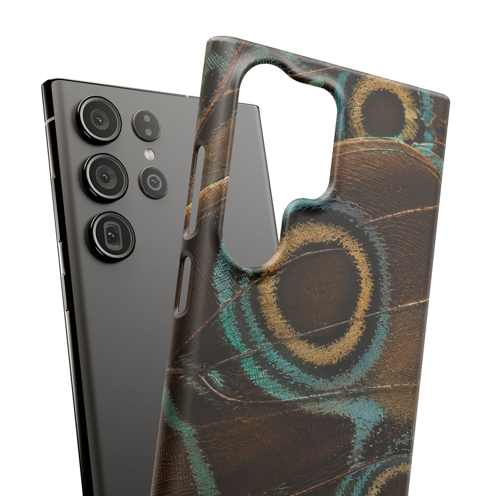Peacock Feather Pattern Snap Case