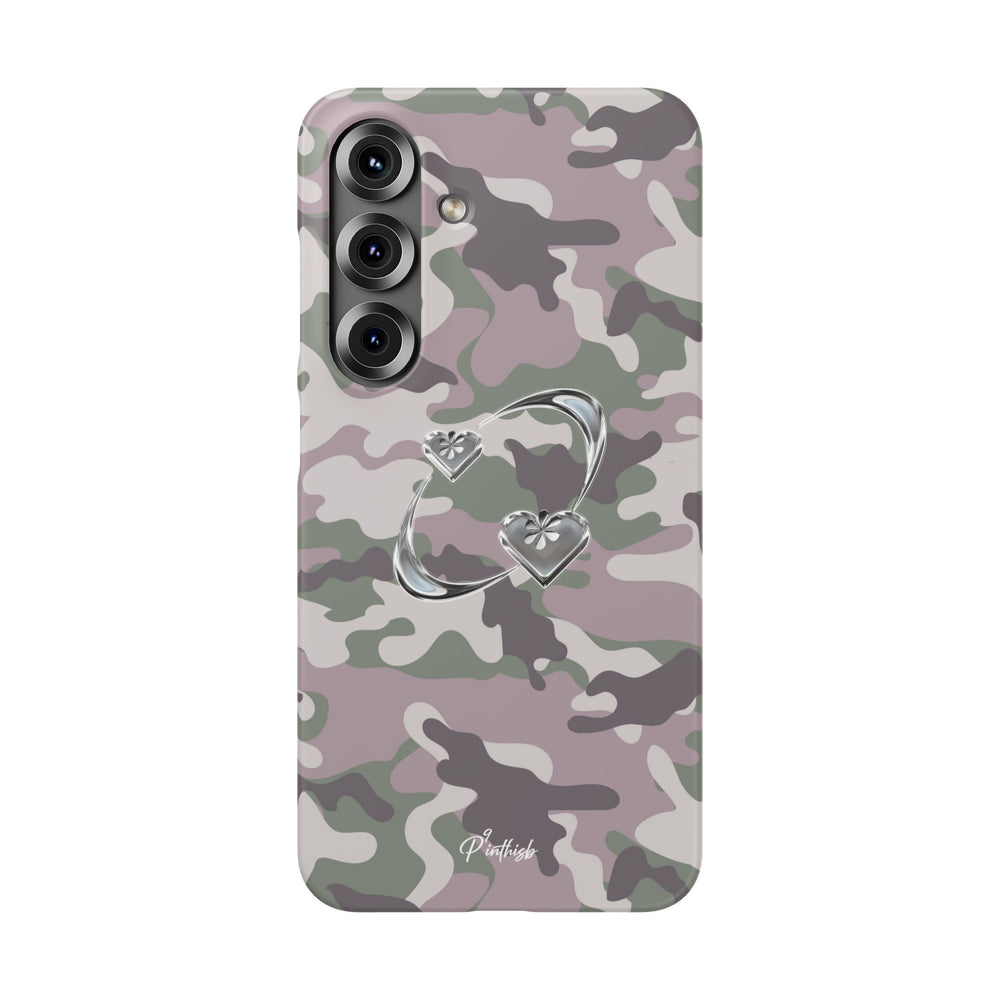 Camouflage Heart Snap Phone Case