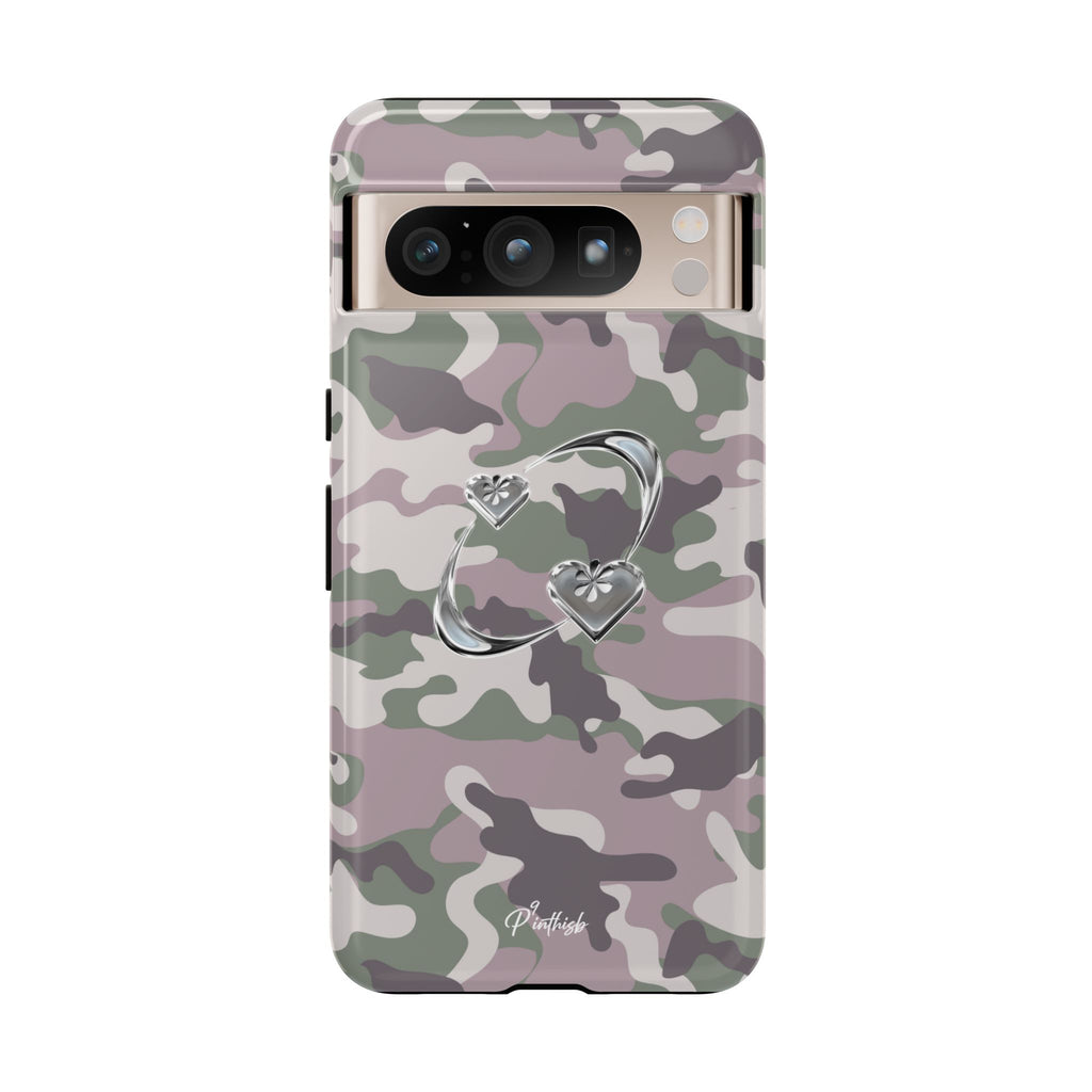 Camouflage Heart Tough Phone Case