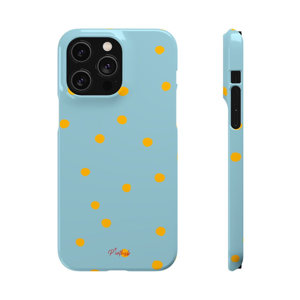 Blue & Yellow Polka Dot Snap Phone Case