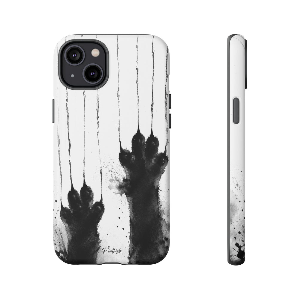 Black Ink Paw Print Tough Case