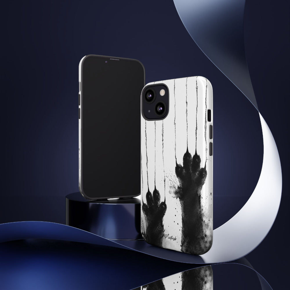 Black Ink Paw Print Tough Case