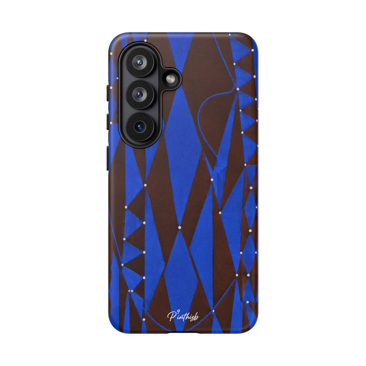 Geometric Blue Diamond Tough Phone Case