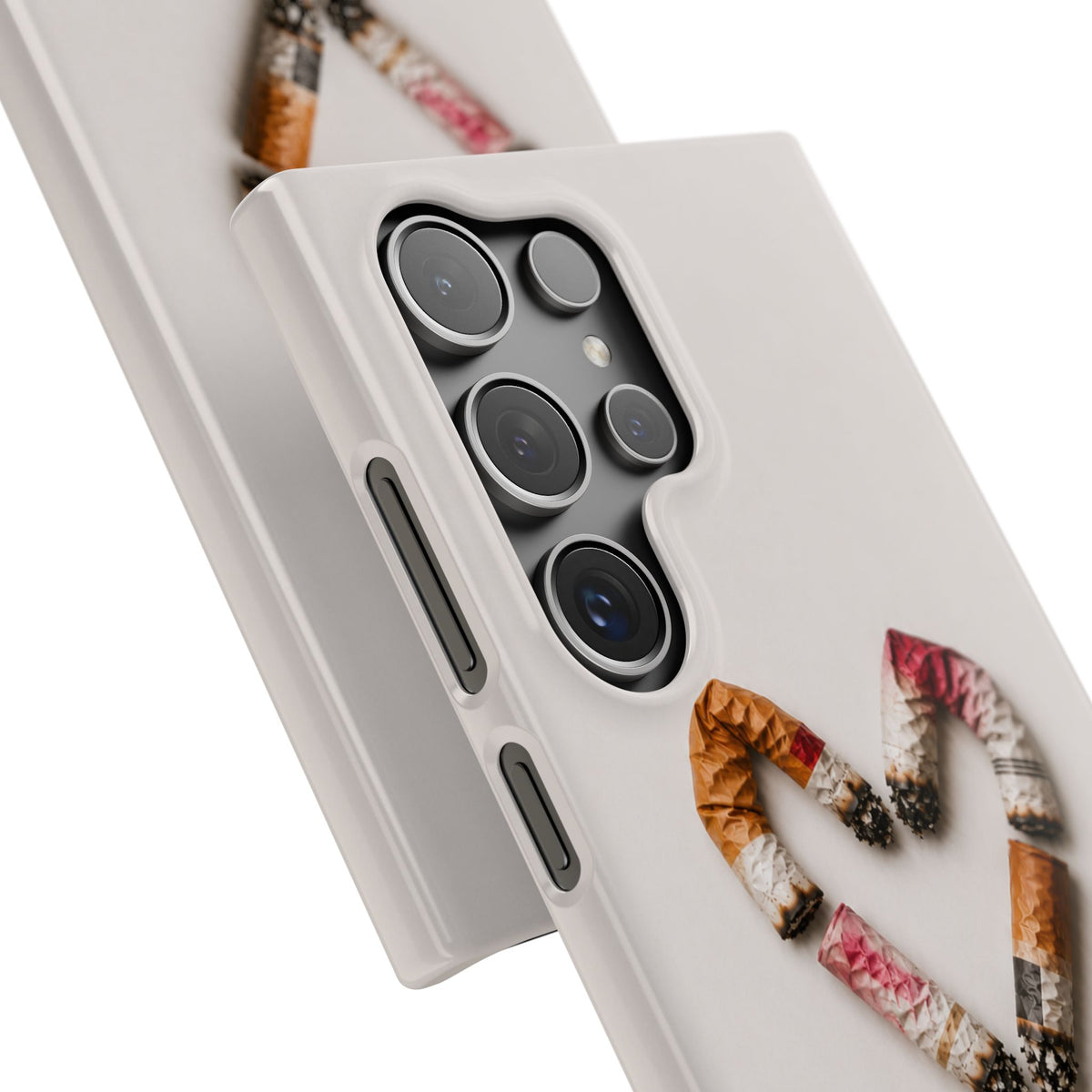 Cigarette Butts Heart Snap Case