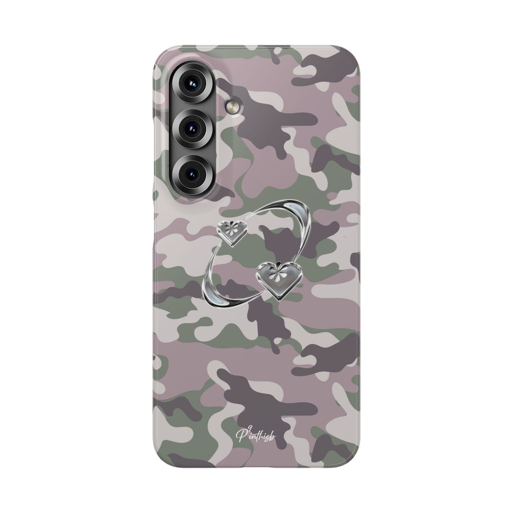 Camouflage Heart Snap Phone Case