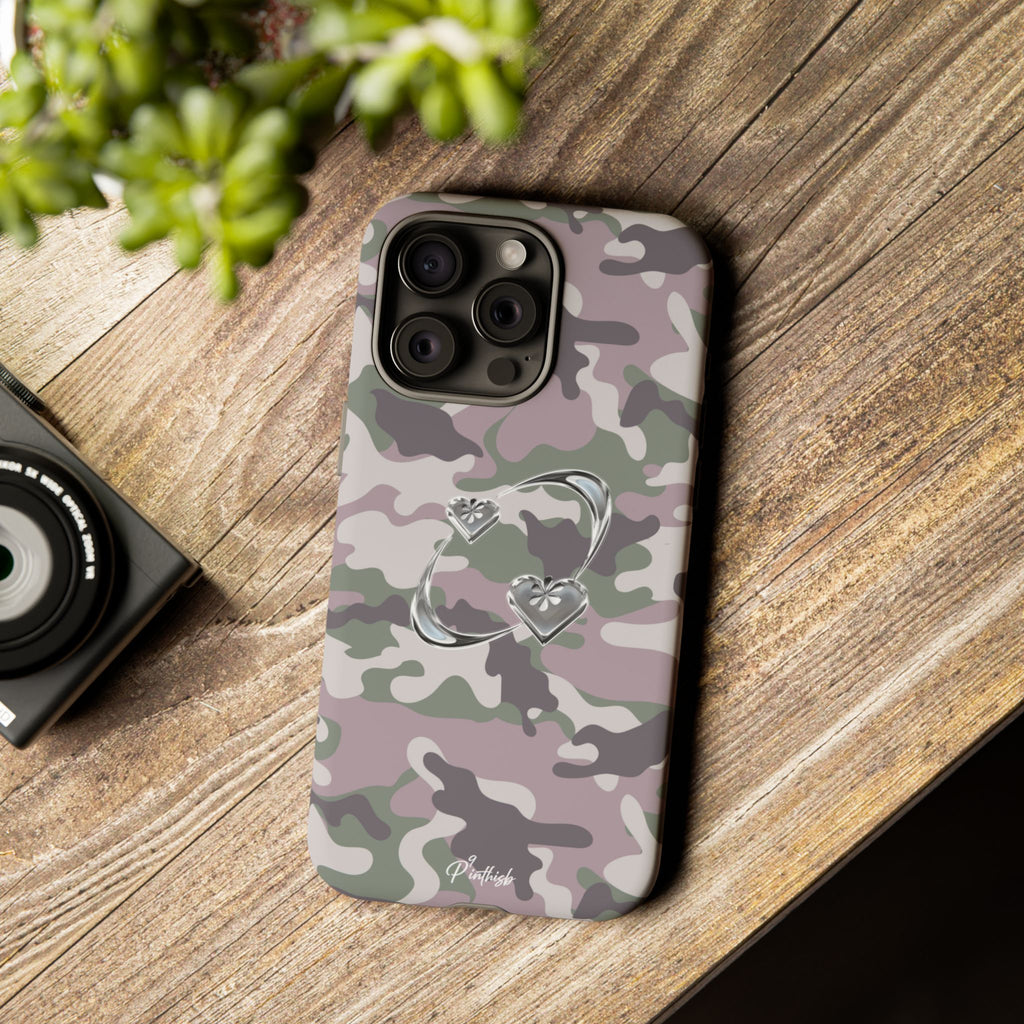 Camouflage Heart Tough Phone Case