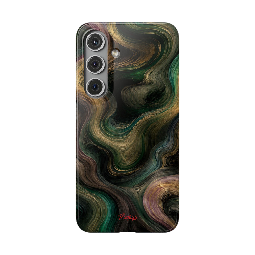 Marbled Forest Snap Phone Case