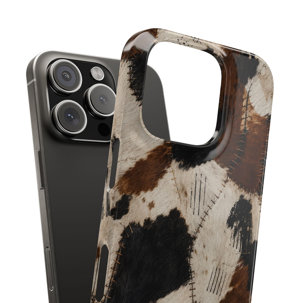 Brown & Black Animal Print Snap Case