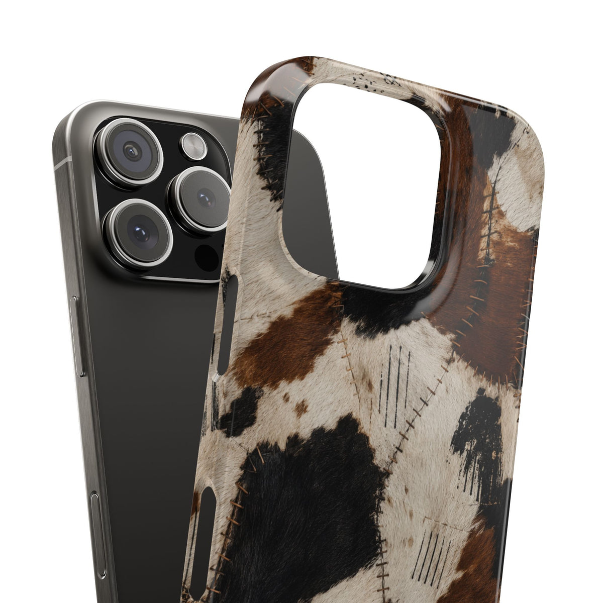 Brown & Black Animal Print Snap Case