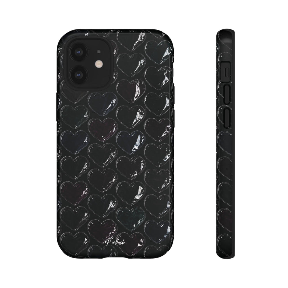 Black Pop Hearts Tough Case