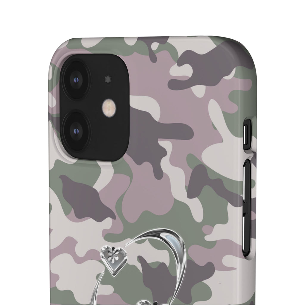 Camouflage Heart Snap Phone Case