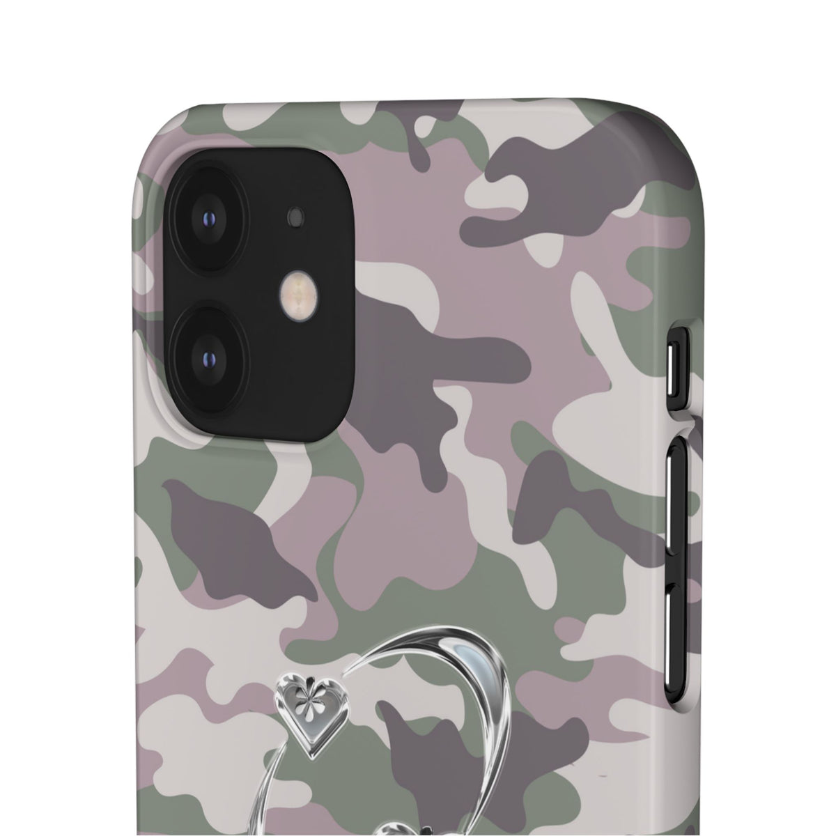 Camouflage Heart Snap Phone Case