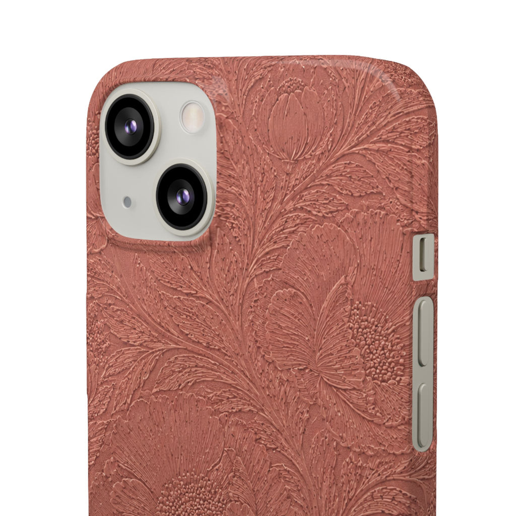 Embossed Floral Snap Case