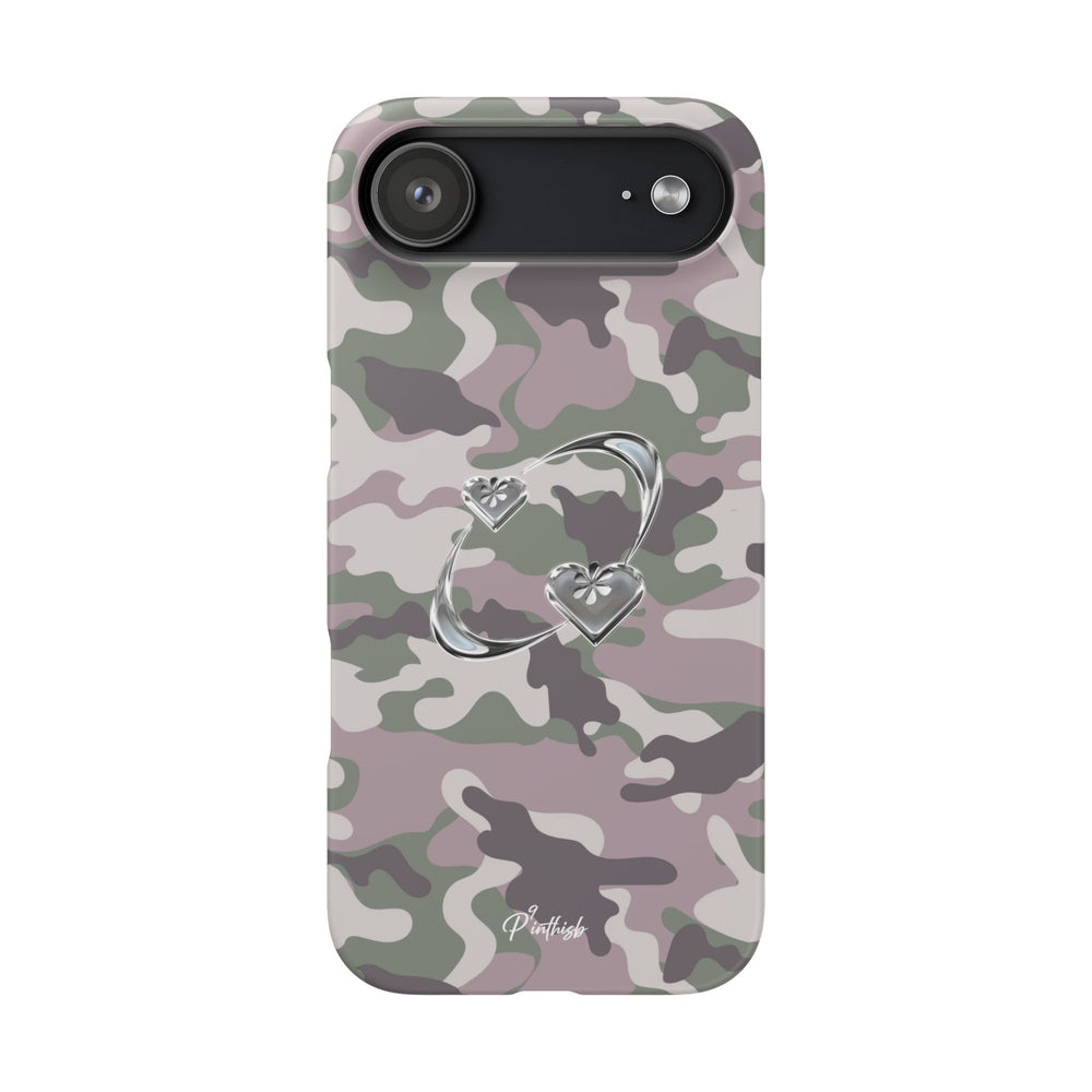 Camouflage Heart Snap Phone Case