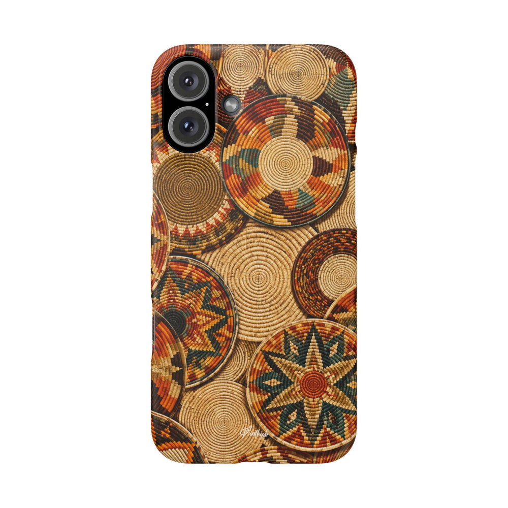 Bohemian Woven Basket Pattern Snap Case