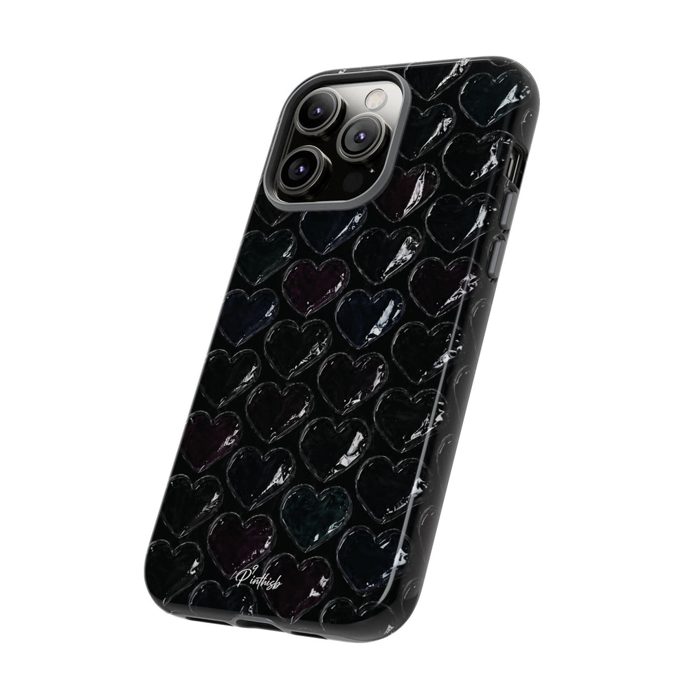 Black Pop Hearts Tough Case