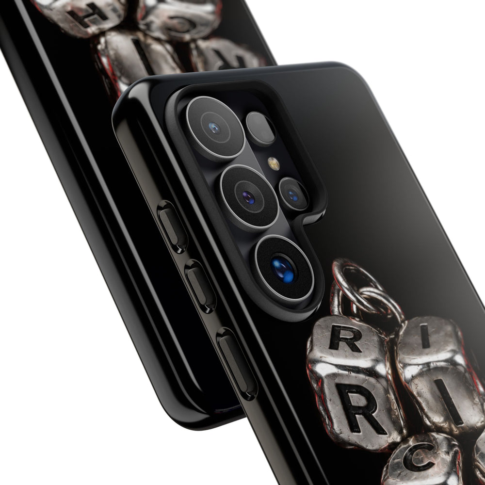 Metallic Dice 'RISK' Phone Case