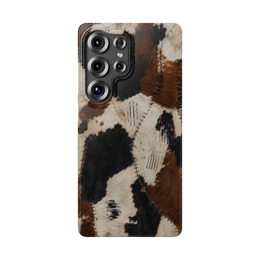 Brown & Black Animal Print Snap Case
