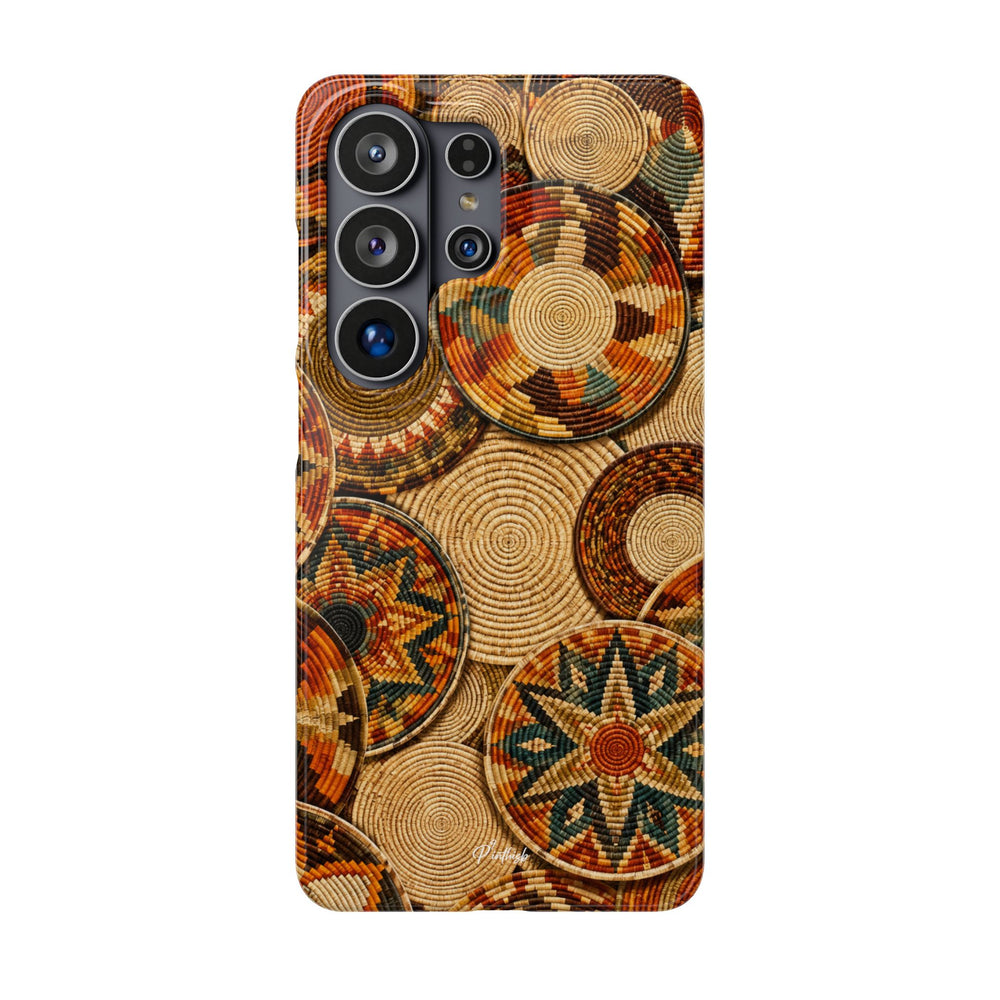 Bohemian Woven Basket Pattern Snap Case