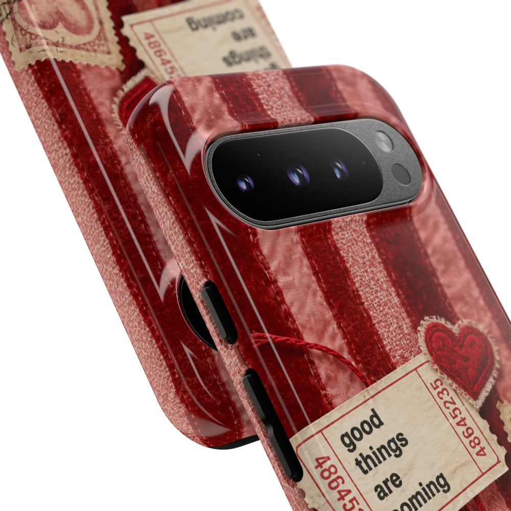 “Good Things Are Coming” Red Phone Case
