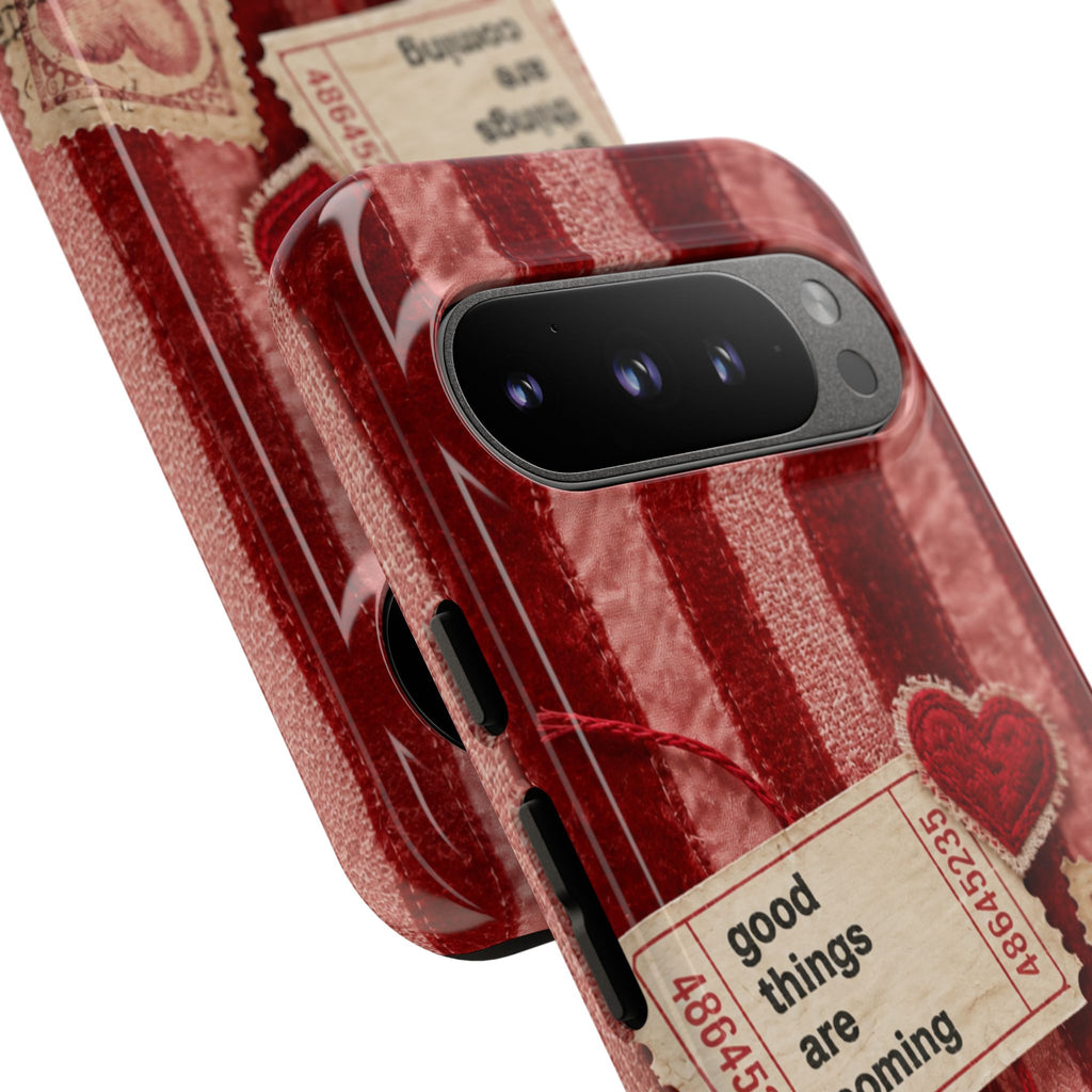 “Good Things Are Coming” Red Phone Case