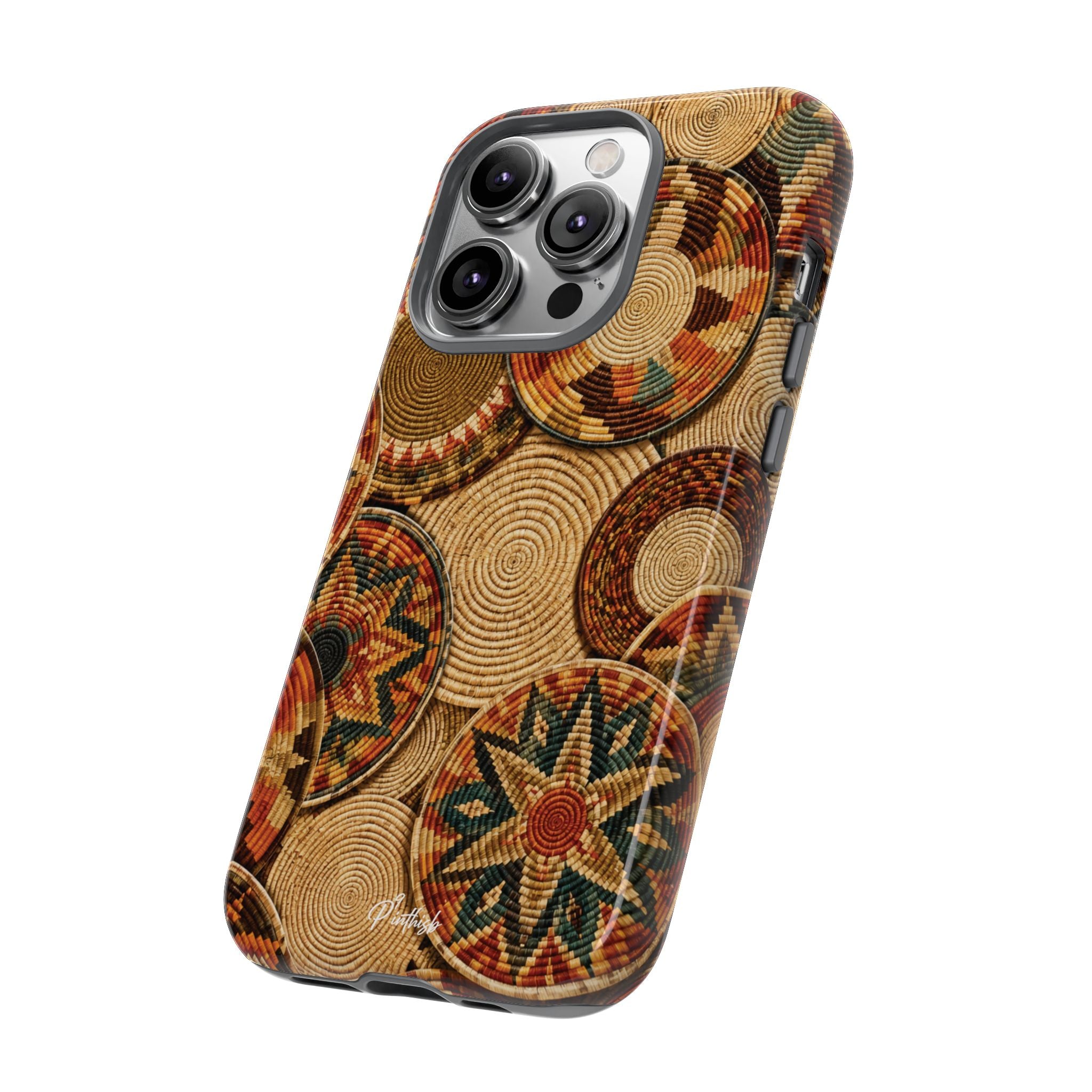 Bohemian Woven Basket Pattern Tough Case