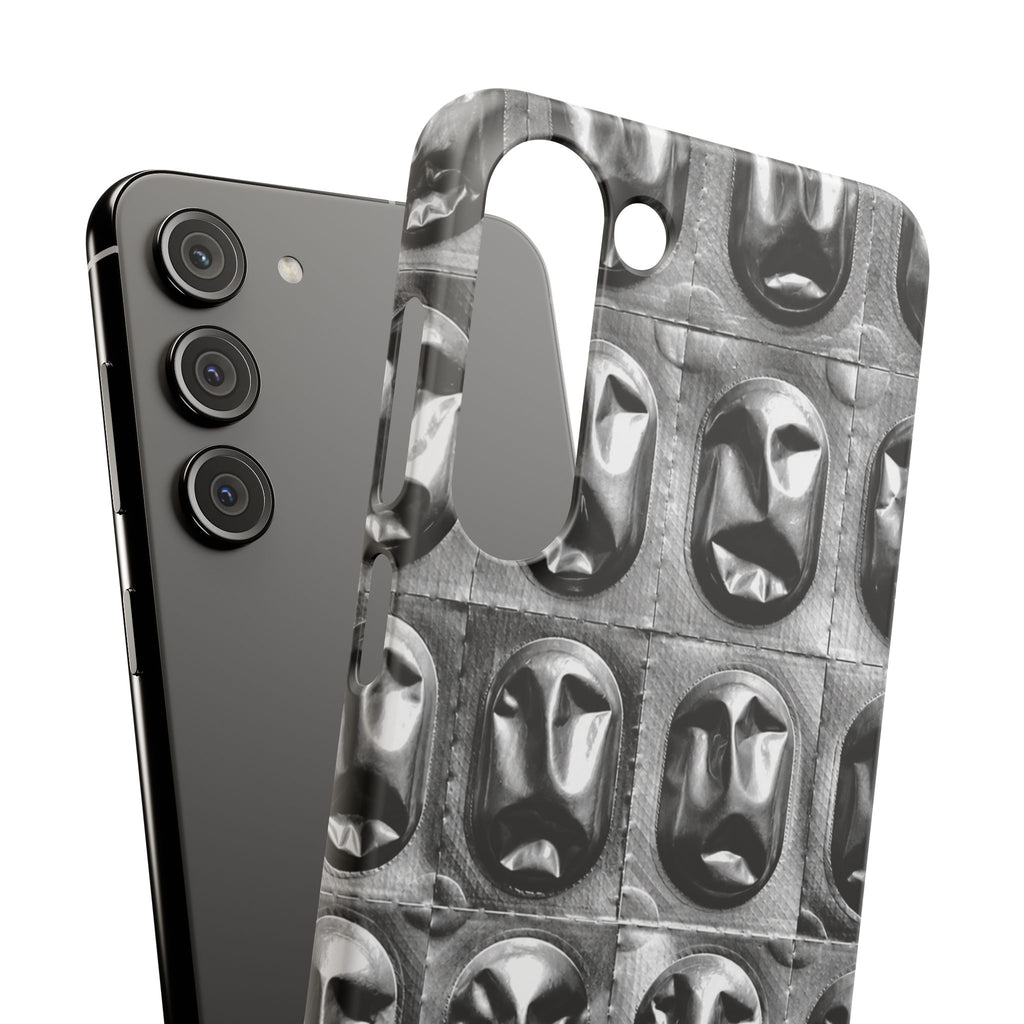 Metallic Mask Grid Snap Case