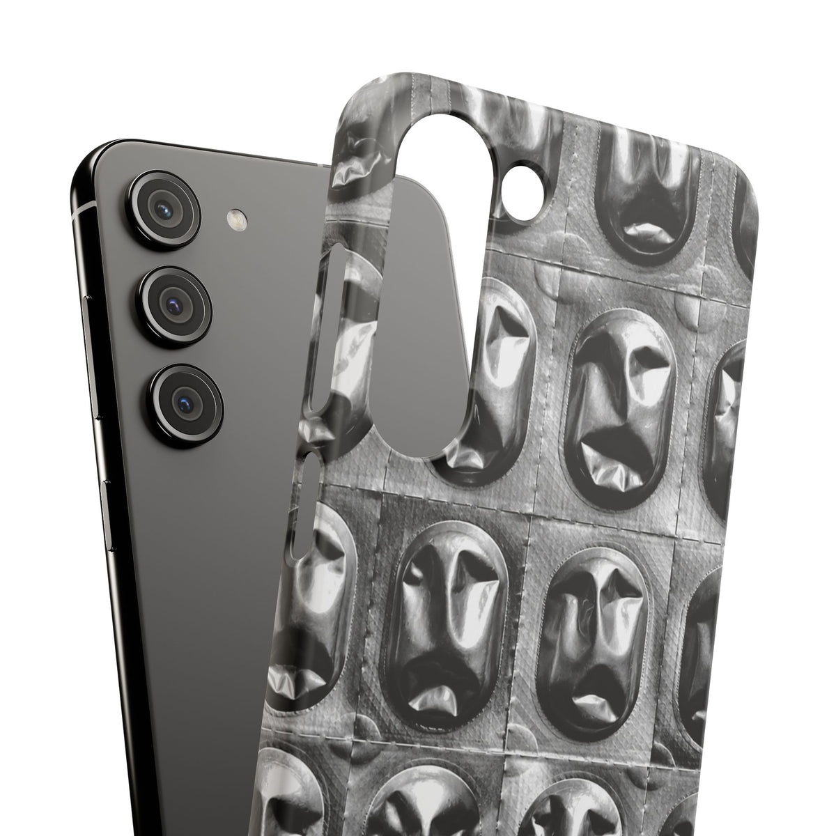 Metallic Mask Grid Snap Case
