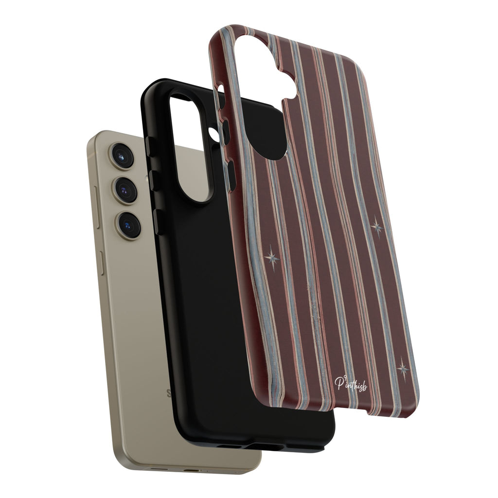 Retro Red & Cream with Star Accents Phone Case