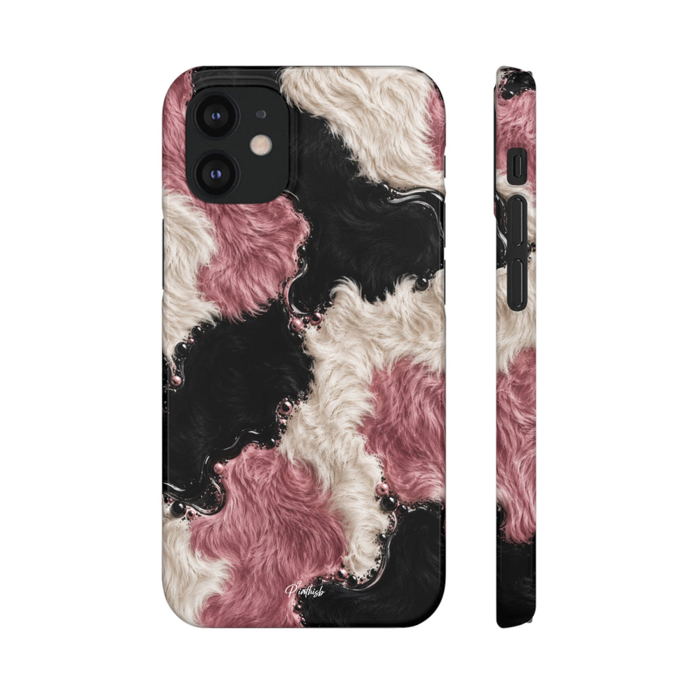 Cow Print Swirl Snap Case