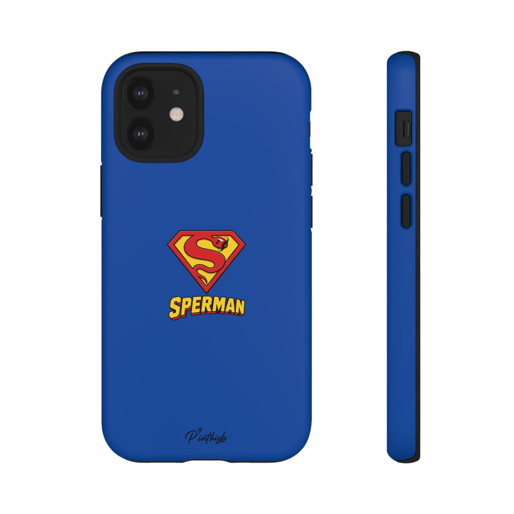 "SPERMAN" Parody Logo Tough Phone Case