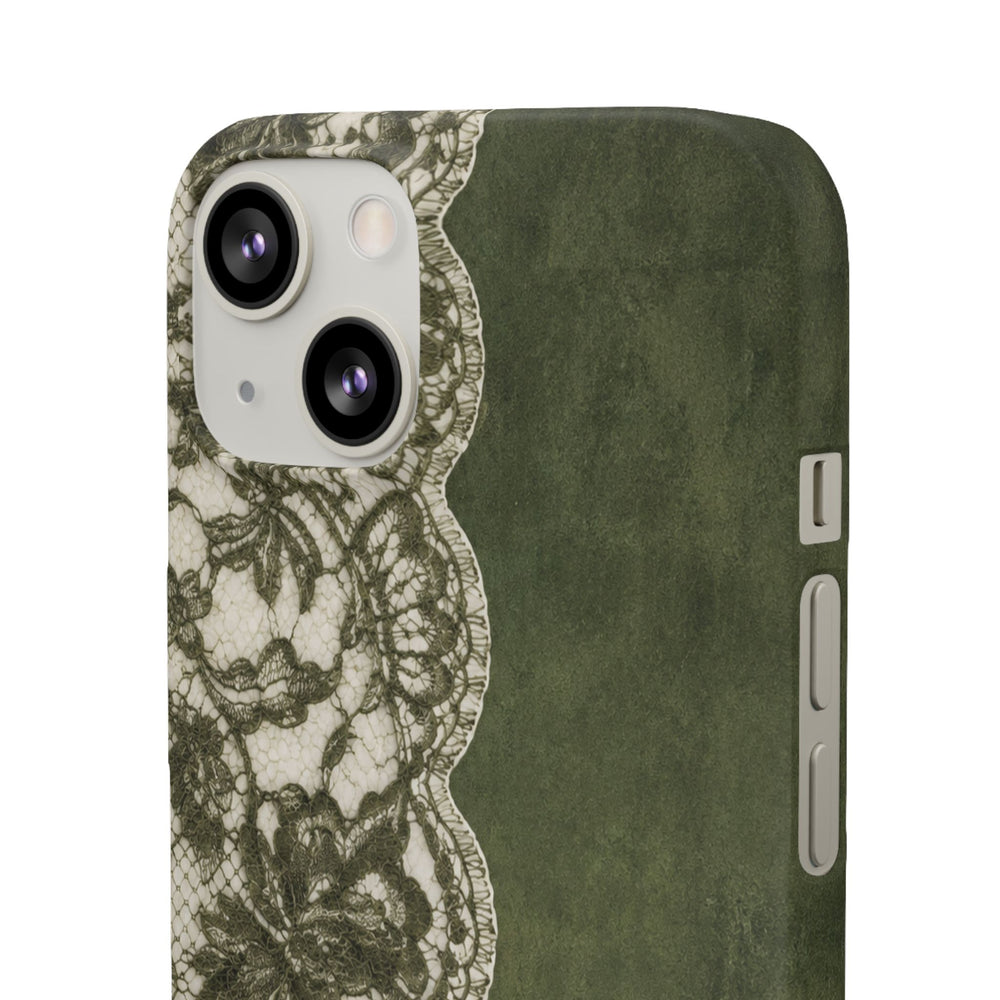 Olive Lace Snap Case