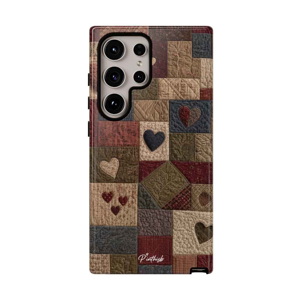 Patchwork Hearts Phone Case