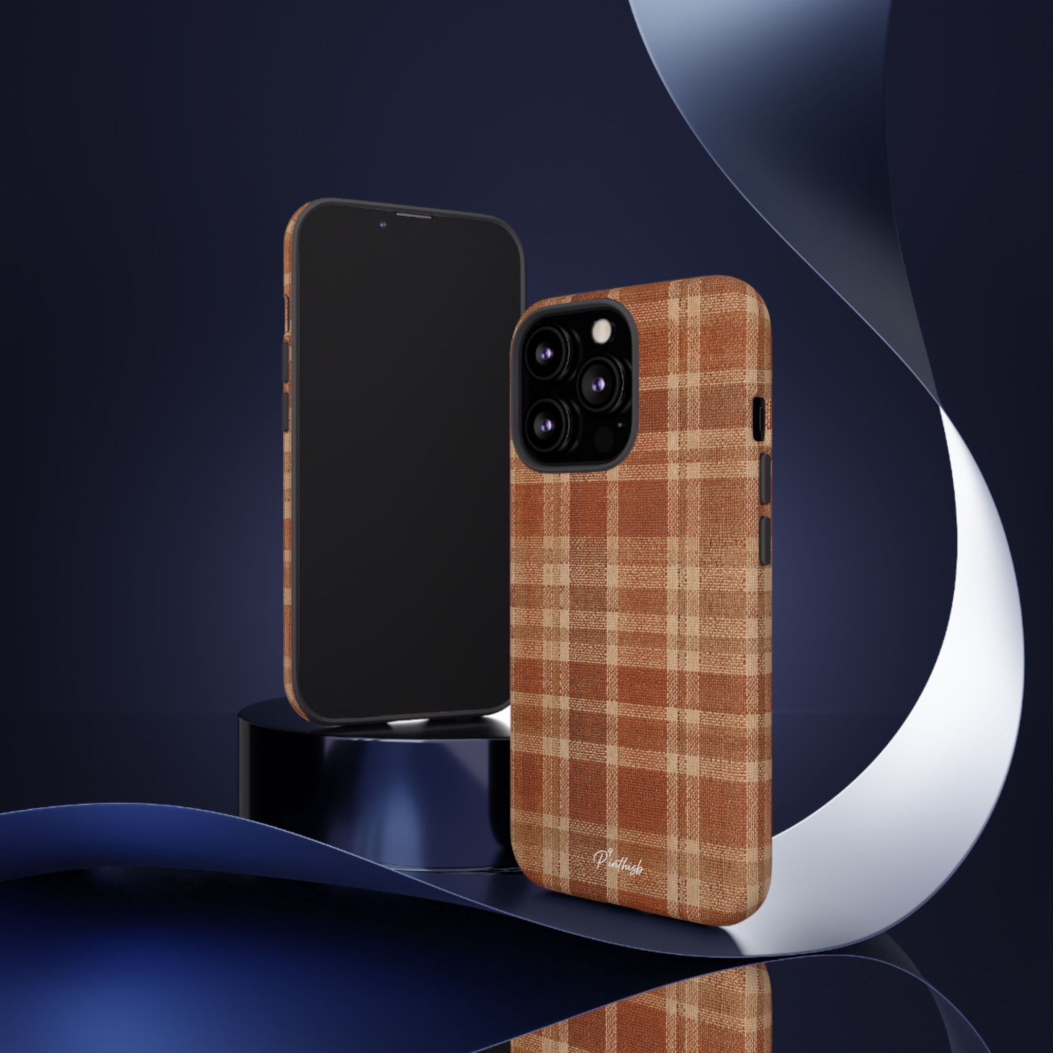 Rustic Brown Cozy Plaid Tough Case