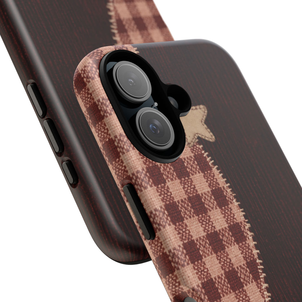 Rustic Plaid Stars Phone Case