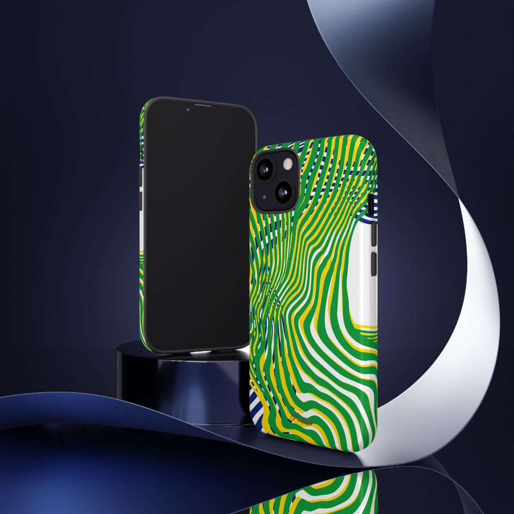 Abstract Green Wave Phone Case